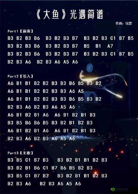 光遇大鱼数字简谱推荐与竖琴钢琴谱分享,让你感受音乐的无限魅力